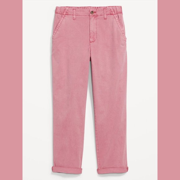 (NWT) Old Navy - rose pink high waisted chino pants (large) - Picture 3 of 4
